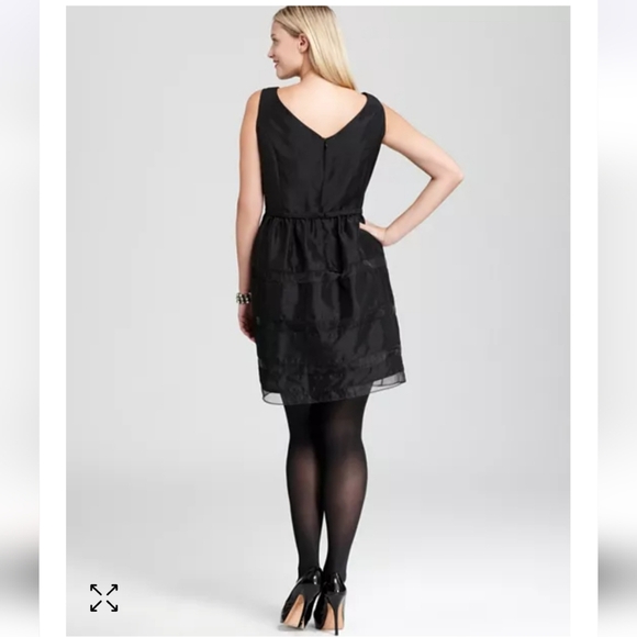 Taylor NWTs Tonal Strip Fit & Flare Dress - Picture 2 of 9